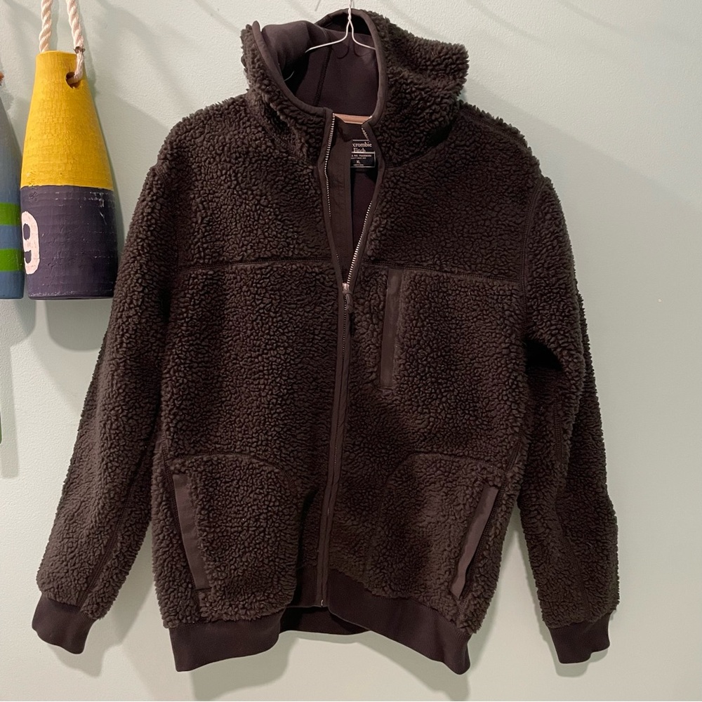 NWOT Abercrombie Heavyweight Fleece Sherpa Jacket